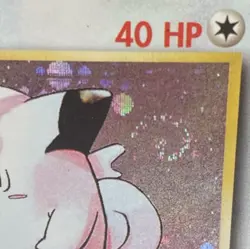 Pokemon TCG Clefairy Holo Rare Card 6/130 Base Set 2, WOTC Unlimited, NM Swirl - Image 3