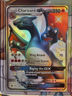 Pokemon Charizard GX SV49/SV94 Hidden Fates Shiny Vault Full Art Holo Rare Card - Image 1