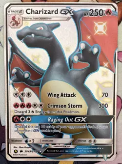 Pokemon Charizard GX SV49/SV94 Hidden Fates Shiny Vault Full Art Holo Rare Card - Image 3