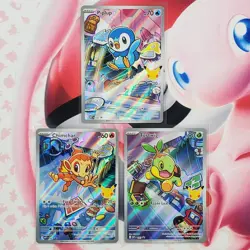 Piplup 042 + Chimchar 041 + Turtwig 040 - First Partner Pokemon Cards - #L535 - Image 1