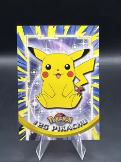 Pikachu 1999 Topps Pokemon TV Series 1 Black Label Card NM MINT - Image 1