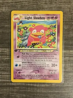 First Edition Light Slowbro 51/105 Neo Destiny Vintage Pokemon Card LP - Image 1