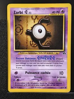 Carte Pokemon Zarbi E 67/75 Edition 2 Ed 2 Neo Discovery Wizards FR 8 - Image 2