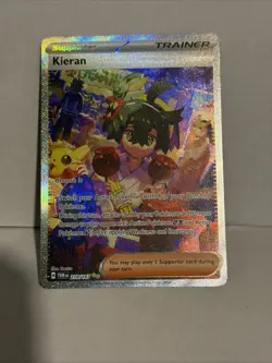 Pokemon Kieran Trainer Card 218/167 TWM TCG, Near Mint Condition - Image 1