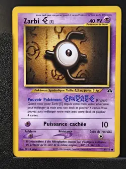 Carte Pokemon Zarbi E 67/75 Edition 2 Ed 2 Neo Discovery Wizards FR 6 - Image 2