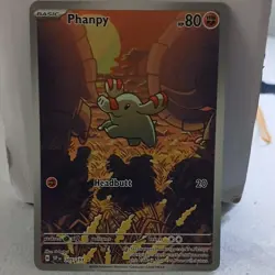 Pokemon Phanpy Illustration Rare Full Art SV08 205/191 80HP SaboRed Card - Image 1