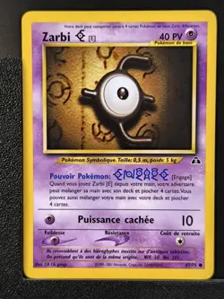 Carte Pokemon Zarbi E 67/75 Edition 2 Ed 2 Neo Discovery Wizards FR 5 - Image 2