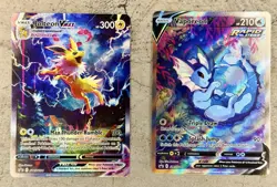 Jolteon VMAX SWSH184 And Vaporeon V 181 SWSH: Sword & Shield Promo Cards Holo - Image 1