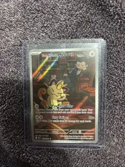 Team Rockets Meowth Destined Rivals Illustration Card 203/182 NM Condition - Image 1