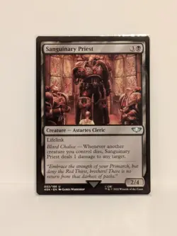 MTG - Unplayed Sanguinary Priest Warhammer 40k Regular - Cardback Print Error - Image 1