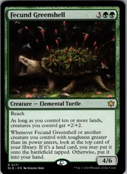 Fecund Greenshell MTG Bloomburrow Near Mint - Image 1