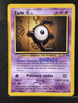Carte Pokemon Zarbi E 67/75 Edition 2 Ed 2 Neo Discovery Wizards FR 7 - Image 2