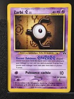 Carte Pokemon Zarbi E 67/75 Edition 2 Ed 2 Neo Discovery Wizards FR 2 - Image 2