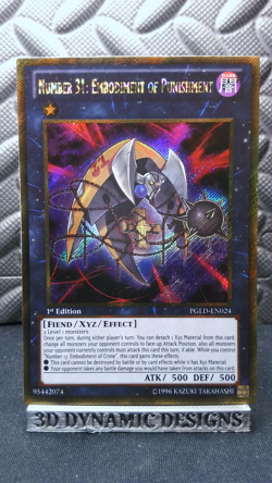| Yugioh Number 31: Embodiment of Punishment PGLD-EN024 1st Secret Rare NM 🔥 | - Image 2
