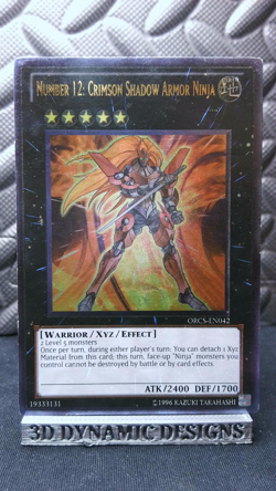 | Yugioh Number 12: Crimson Shadow Armor Ninja ORCS-EN042 Ultimate RARE MP 🔥 | - Image 1