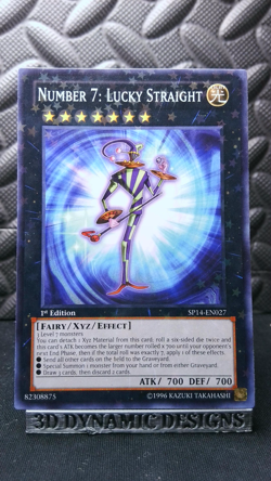 | Yugioh Number 7: Lucky Straight SP14-EN027 1st Starfoil Rare NM- 🔥 | - Image 1