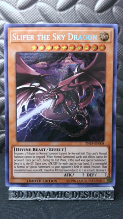 | Yugioh Slifer the Sky Dragon TN19-EN008 Secret 2019 Gold Sarcophagus NM 🔥 | - Image 1