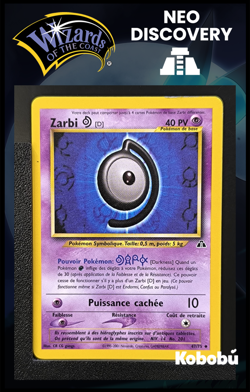 Carte Pokemon Zarbi D 47/75 Edition 2 Ed 2 Neo Discovery Wizards FR 2 - Image 1