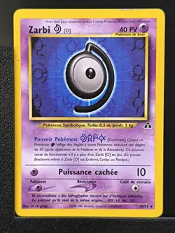 Carte Pokemon Zarbi D 47/75 Edition 2 Ed 2 Neo Discovery Wizards FR 2 - Image 2