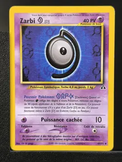 Carte Pokemon Zarbi D 47/75 Edition 2 Ed 2 Neo Discovery Wizards FR 3 - Image 2