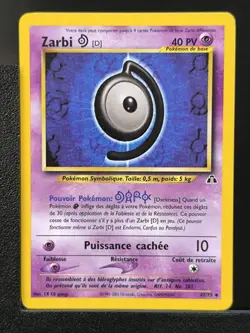 Carte Pokemon Zarbi D 47/75 Edition 2 Ed 2 Neo Discovery Wizards FR 1 - Image 2