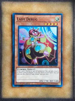 Yugioh Lady Debug SDPL-EN005 Super Rare 1st Ed LP - Image 1