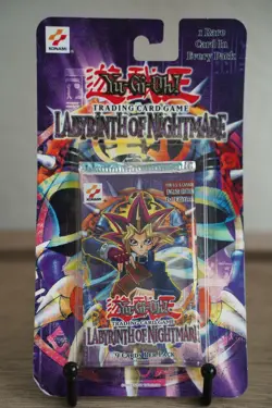 2002 Yugioh LON 1st Edition Labyrinth of Nightmare Blister Pack Sealed TCG - Image 1