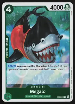 Megalo EB04-018 Rare The Azure Sea's Seven One Piece Foil Near Mint - Image 1