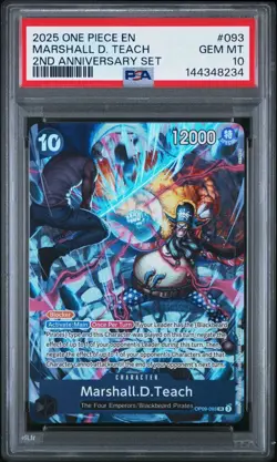 PSA 10 - Shanks #OP09-004 - Buggy OP09-051 - Marshall D. Teach - Image 3