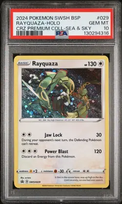 PSA 10 Gem Mint Rayquaza SWSH029 SWSH: Sword & Shield Promo Cards Holo - Image 1