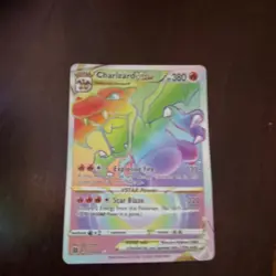 Charizard VSTAR Rainbow Secret Rare 174/172 Brilliant Stars Holo Pokemon Card - Image 1