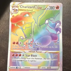 Charizard VSTAR Rainbow Secret Rare 174/172 Brilliant Stars Holo Pokemon Card - Image 3