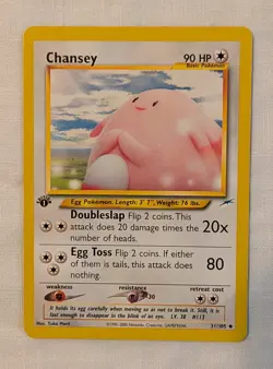 Pokemon TCG Neo Destiny Chansey 1st Edition Uncommon Card 31/105 LP - Image 3