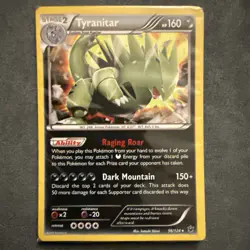 Pokemon TCG Tyranitar XY Fates Collide Holo Rare Card 56/124 Swirl Holo Sealed - Image 1