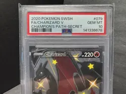 Pokemon TCG PSA 10 Charizard V 079/073 Secret Rare SWSH Champion’s Path Full Art - Image 2