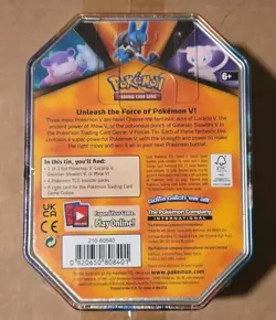 Pokemon TCG Mew V Forces Tin Sealed 4 Booster Packs + Mew V Promo - Image 3