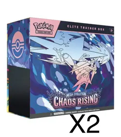 Pokemon TCG: 2x Mega Evolution Chaos Rising Elite Trainer Box ETB PRESALE - Image 1