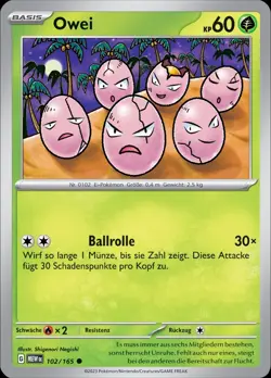 Pokemon Karten 151 Owei 102/165 Deutsch - Image 1