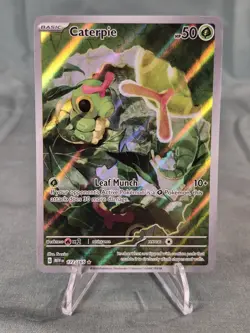 Pokemon Caterpie 172/165 Illustration Rare Full Art Holo Sv151 2023 English - Image 1
