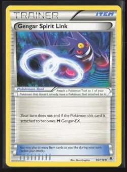 Gengar Spirit Link 95/119 Uncommon Phantom Forces Pokemon Lightly Played - Image 1
