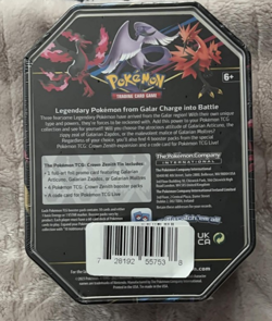 Pokemon Crown Zenith Tin Galarian Moltres Promo (Factory Sealed) - Image 2