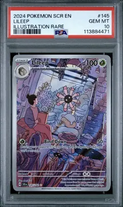 PSA 10 Lileep Illustration Rare 145/142 Pokemon Stellar Crown - Image 1