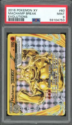 MACHAMP BREAK 60/108 EVOLUTIONS POKEMON PSA 9 MINT - Image 1