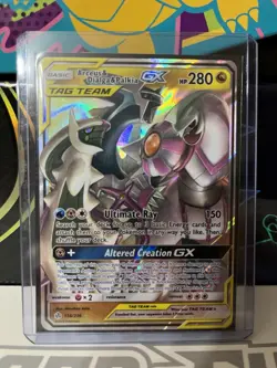 Pokemon Arceus & Dialga & Palkia GX Sm-Cosmic Eclipse 156/236 Ultra Rare TAG TE… - Image 1