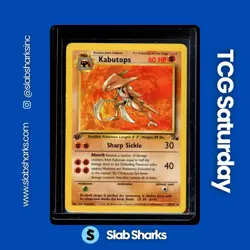 1999 POKEMON FOSSIL 1ST EDITION #24/62 KABUTOPS - Image 1
