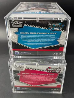 2x Pokemon Black Bolt White Flare Sealed Booster Bundle Display Case W/Acrylic - Image 3