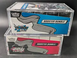 2x Pokemon Black Bolt White Flare Sealed Booster Bundle Display Case W/Acrylic - Image 4