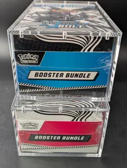 2x Pokemon Black Bolt White Flare Sealed Booster Bundle Display Case W/Acrylic - Image 5