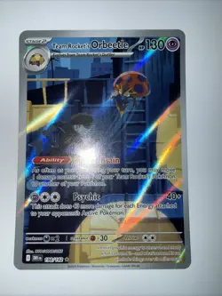 Pokemon TCG Team Rocket’s Orbeetle 198/182 Destined Rivals Illustration Rare NM - Image 1