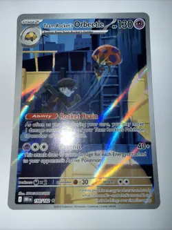 Pokemon TCG Team Rocket’s Orbeetle 198/182 Destined Rivals Illustration Rare NM - Image 2